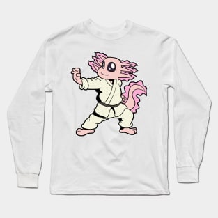 Comic Axolotl does karate Long Sleeve T-Shirt